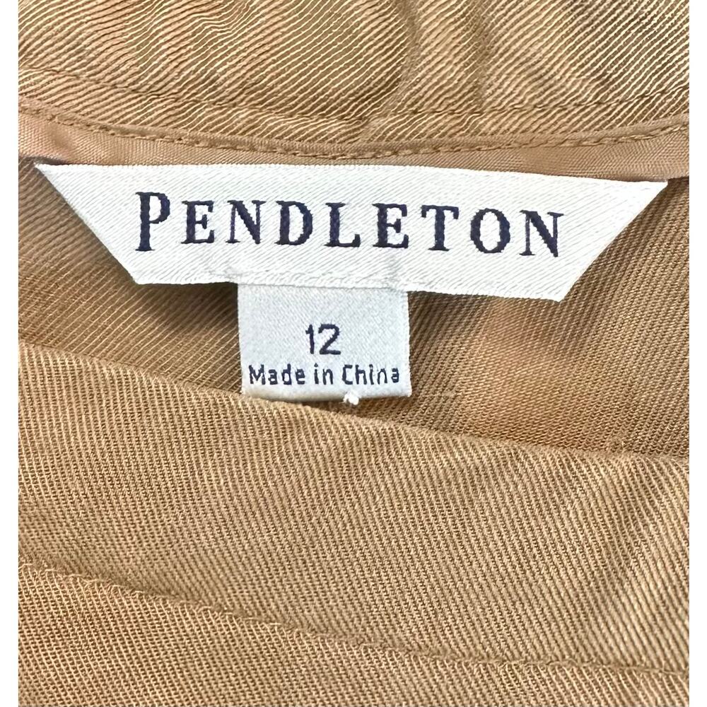 Pendleton High Rise Pure Tencel Lyocell Trouser Tan Size 12 - Picture 9 of 10